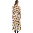 Oak Leaves And Acorns Button Up Boho Maxi Dress View2