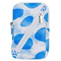 Cloudy watercolor, blue cow spots, animal fur print Belt Pouch Bag (Small) View1