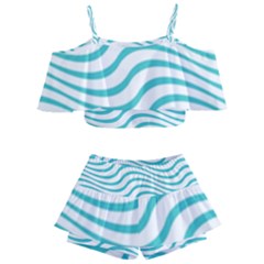 Beach Waves Kids  Off Shoulder Skirt Bikini by Sparkle