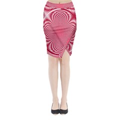 Illusion Floral Pattern Midi Wrap Pencil Skirt by Sparkle