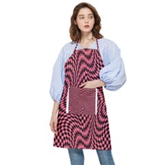 Illusion Waves Pattern Pocket Apron by Sparkle