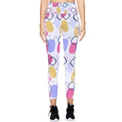 Abstract Multicolored Shapes Pocket Leggings  by SychEva
