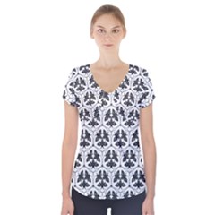 Night Moths Short Sleeve Front Detail Top by SychEva