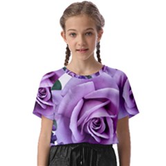 Roses-violets-flowers-arrangement Kids  Basic Tee by Pakrebo