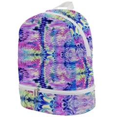 Waves Repeats V Zip Bottom Backpack by kaleidomarblingart