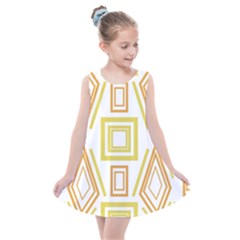 Abstract Pattern Geometric Backgrounds   Kids  Summer Dress by Eskimos