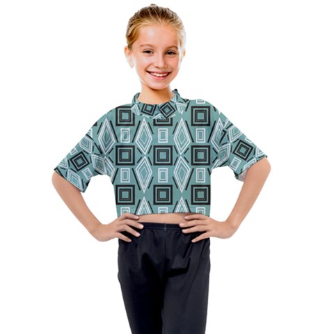 Abstract Geometric Design   Geometric Fantasy   Kids Mock Neck Tee by Eskimos