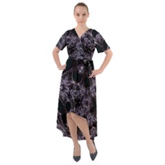 Scalpels Front Wrap High Low Dress by MRNStudios
