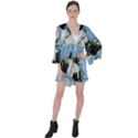 U Boji V-Neck Flare Sleeve Mini Dress View1