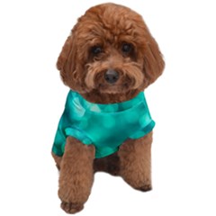 Light Reflections Abstract No9 Turquoise Dog T-shirt by DimitriosArt