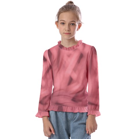 Red Flames Abstract No2 Kids  Frill Detail Tee by DimitriosArt