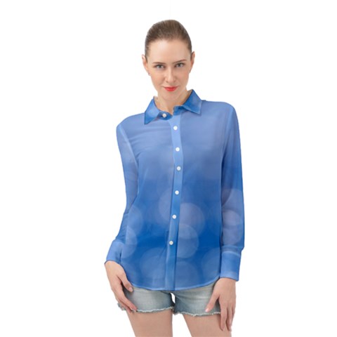 Light Reflections Abstract Long Sleeve Chiffon Shirt by DimitriosArt