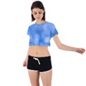 Light Reflections Abstract Tie Back Short Sleeve Crop Tee View1