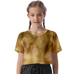Orange Papyrus Abstract Kids  Basic Tee by DimitriosArt