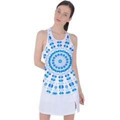 Digital Sky Racer Back Mesh Tank Top by Sparkle