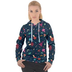 Bright Mushrooms Women s Overhead Hoodie by SychEva