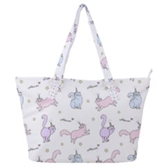 Unicorn Cats Pattern 2 Full Print Shoulder Bag by Littlebird