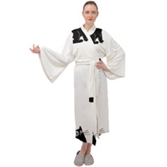 Cats Pattern Example Maxi Velour Kimono by Littlebird