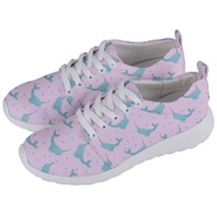 Narwales Stars  Pattern Pink Men s Lightweight Sports Shoes by Littlebird