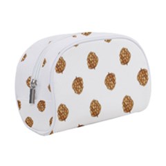 Pine Cones White Make Up Case (small) by Littlebird