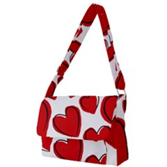 Scribbled Love Full Print Messenger Bag (s) by SomethingForEveryone