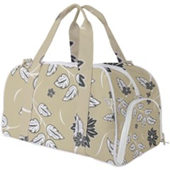 Folk Flowers Print Floral Pattern Ethnic Art Burner Gym Duffel Bag by Eskimos