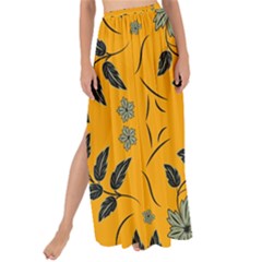 Floral Folk Damask Pattern Fantasy Flowers Floral Geometric Fantasy Maxi Chiffon Tie-up Sarong by Eskimos