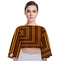 Gradient Tie Back Butterfly Sleeve Chiffon Top by Sparkle