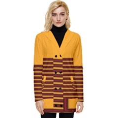 Gradient Button Up Hooded Coat  by Sparkle