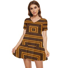 Gradient Tiered Short Sleeve Mini Dress by Sparkle