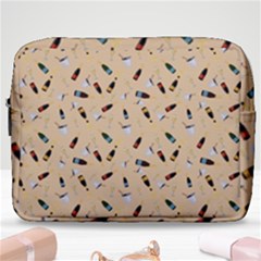 Festive Champagne Make Up Pouch (large) by SychEva