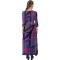 3d Lovely Geo Lines Button Up Boho Maxi Dress View2