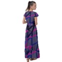 3d Lovely Geo Lines Flutter Sleeve Maxi Dress View2