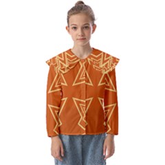Abstract Pattern Geometric Backgrounds   Kids  Peter Pan Collar Blouse by Eskimos