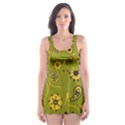 Floral pattern paisley style  Skater Dress Swimsuit View1