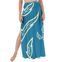 Folk Flowers Print Floral Pattern Ethnic Art Maxi Chiffon Tie-up Sarong by Eskimos