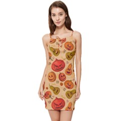 Pumpkin Muzzles Summer Tie Front Dress by SychEva