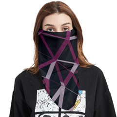 3d Lovely Geo Lines Iii Face Covering Bandana (triangle) by Uniqued