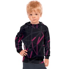 3d Lovely Geo Lines Viii Kids  Hooded Pullover by Uniqued