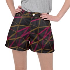 3d Lovely Geo Lines Xi Ripstop Shorts by Uniqued