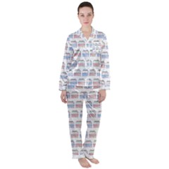 Gift Boxes Satin Long Sleeve Pajamas Set by SychEva