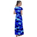 Blue Waves Abstract Series No11 Flutter Sleeve Maxi Dress View2