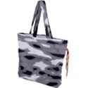 Black Waves Abstract Series No 1 Drawstring Tote Bag View1