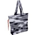 Black Waves Abstract Series No 1 Drawstring Tote Bag View2