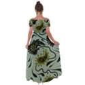 Floral pattern paisley style Paisley print.  Off Shoulder Open Front Chiffon Dress View2