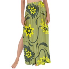 Floral Pattern Paisley Style Paisley Print   Maxi Chiffon Tie-up Sarong by Eskimos