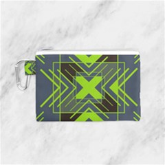 Abstract Geometric Design    Canvas Cosmetic Bag (small) by Eskimos