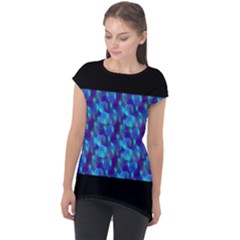 Bubbles Cap Sleeve High Low Top by Sparkle
