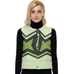 Abstract Pattern Geometric Backgrounds   Women s Short Button Up Puffer Vest by Eskimos