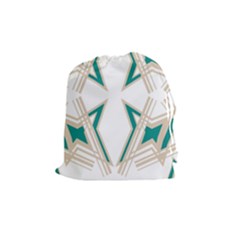 Abstract Pattern Geometric Backgrounds   Drawstring Pouch (medium) by Eskimos